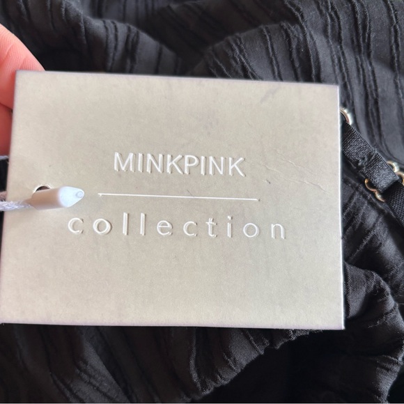 MINKPINK Black Ruffle Textured Contrast Stitch Jumpsuit Size XS - Picture 5 of 11